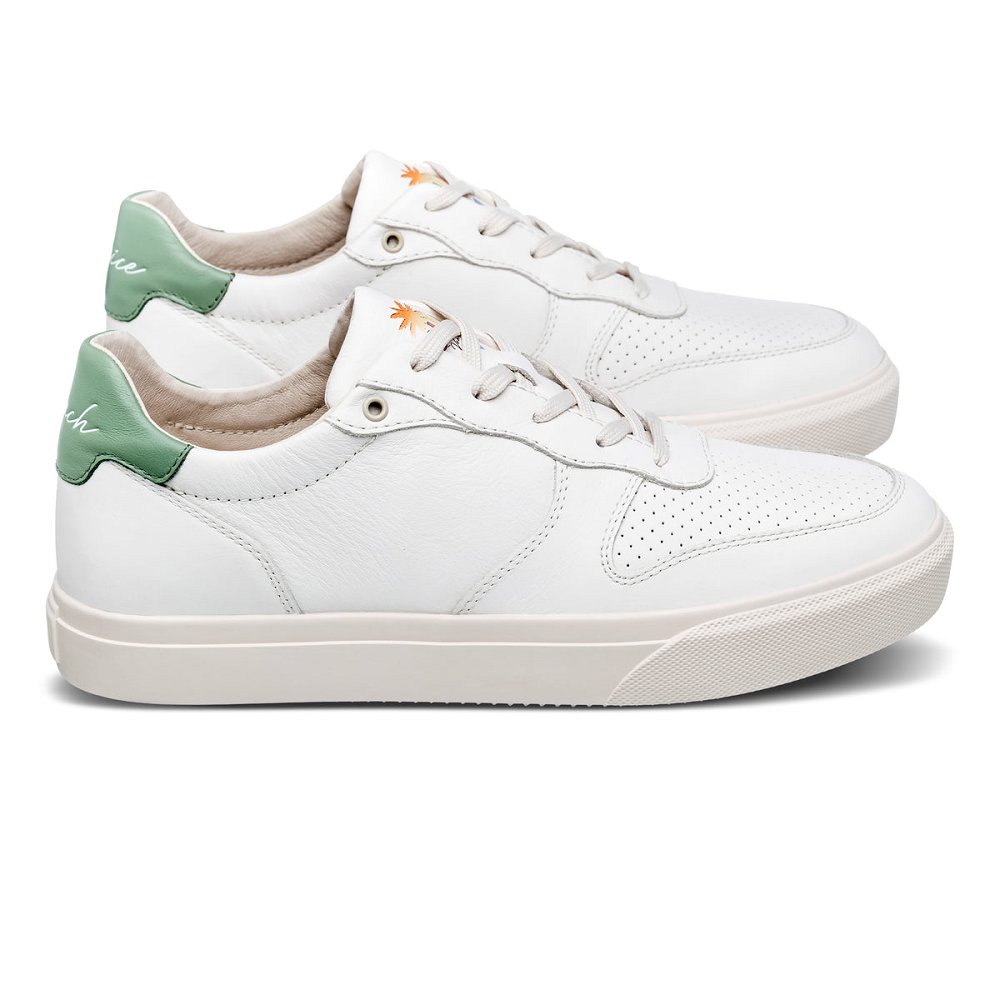 CLAE MALONE VENICE BEACH Shoes Mens USA925-U73 In Off-White Trekking Green Sunset